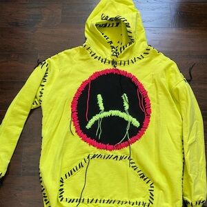 Yellow and Black Graphic Hoodie
